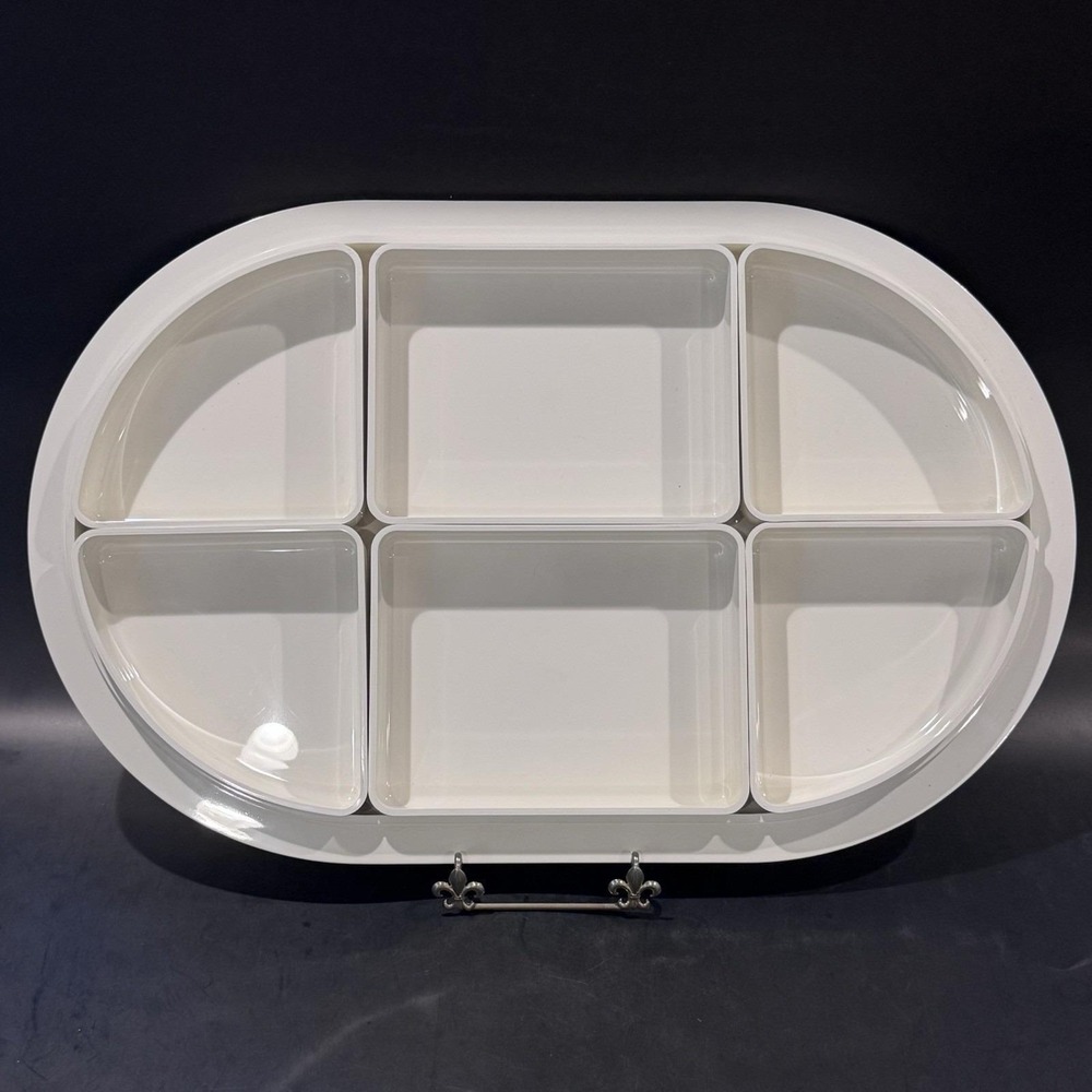 Vintage Mid Century Melamine Divided Platter W Removable Inserts 1979 IPL